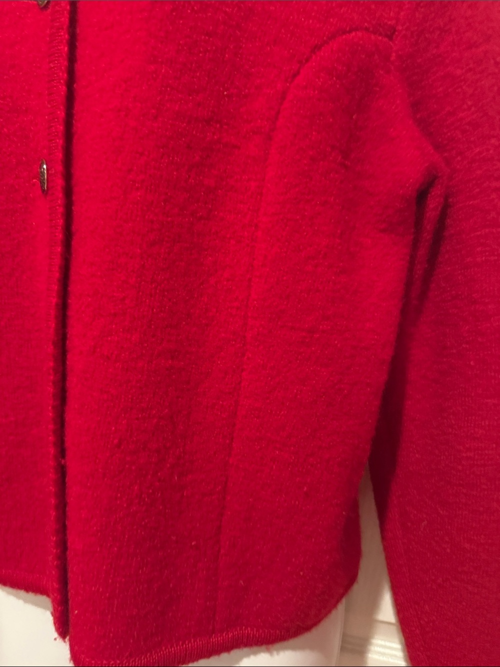 Talbots Red Button-Front Knit Blazer - Picture 6 of 9